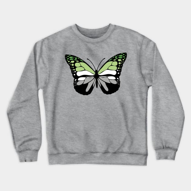 Aromantic Butterfly Crewneck Sweatshirt by TheQueerPotato